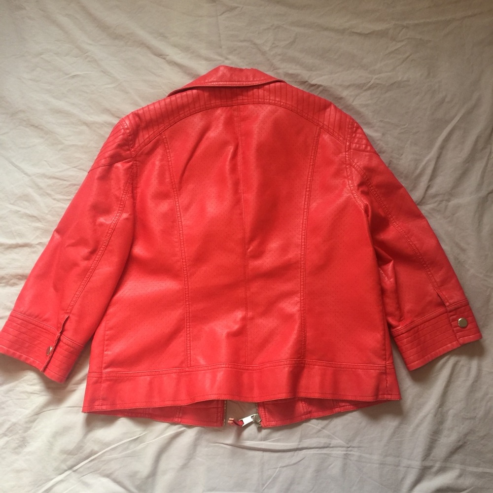 BKE jacket coral size L faux leather - Picture 2 of 7